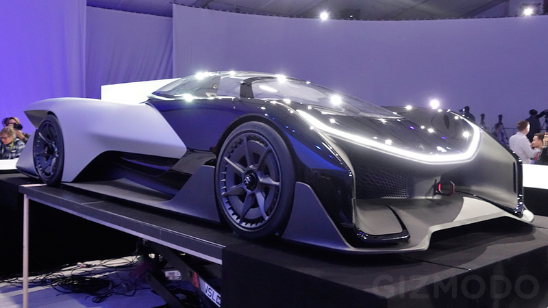 Illustration for article titled Faraday Future Will Challenge Tesla With This Crazy Electric Batmobile Concept